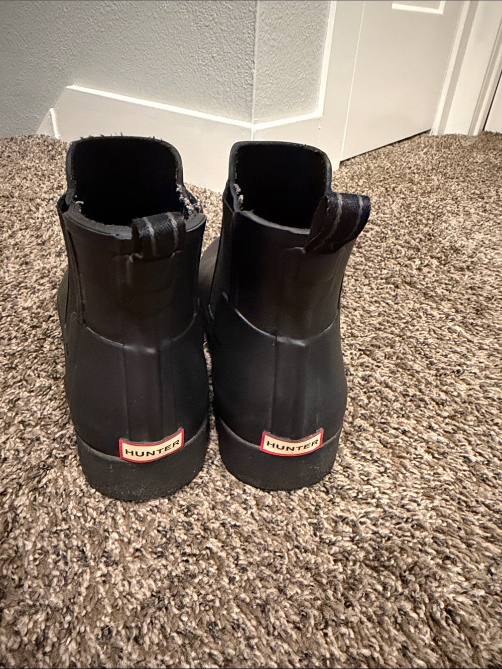 Hunter Black Short Chelsea Rain Boots